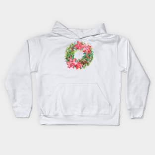 Christmas wreath Kids Hoodie